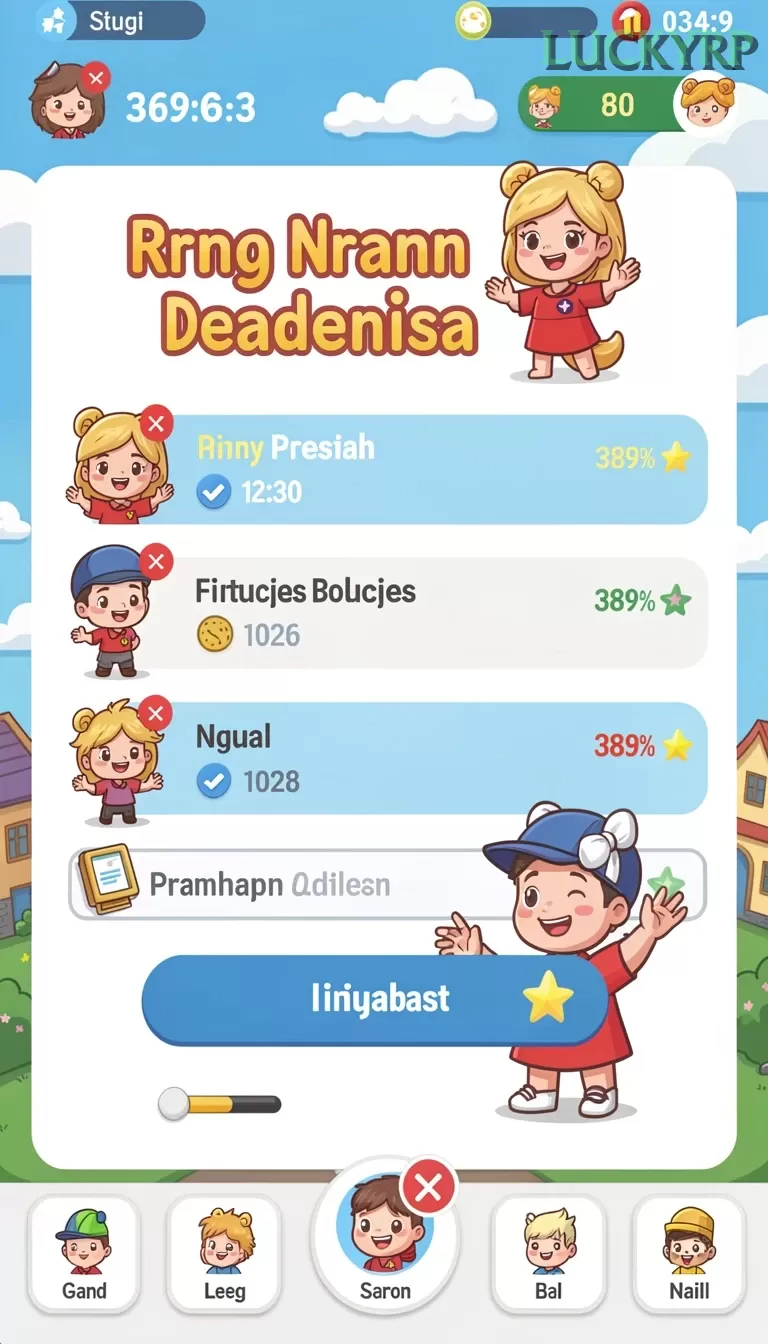 Cuplikan layar GENDUT188 — menu navigasi