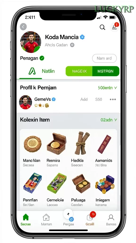 Cuplikan layar MENANG123 — menu navigasi